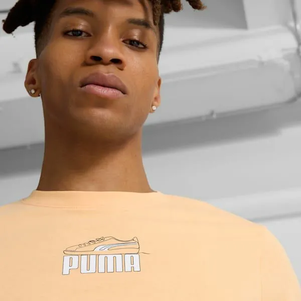 Puma TShirts and Tops GRAPHICS Shoe 039s Tee Almost Apricot 8211 Men