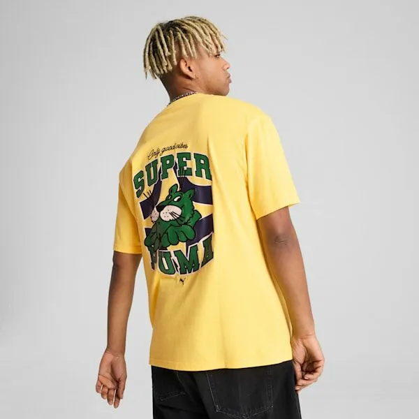 Puma TShirts and Tops GRAPHICS Super PUMA 039s Relaxed Tee Sunny Yellow 8211 Men Puma TShirts and Tops GRAPHICS Super PUMA 039s Relaxed Tee Sunny Yellow 8211 Men