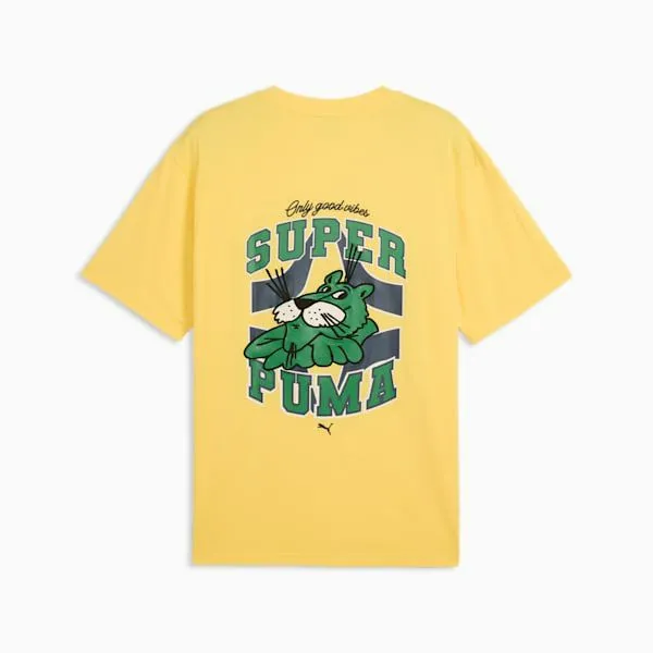 Puma TShirts and Tops GRAPHICS Super PUMA 039s Relaxed Tee Sunny Yellow 8211 Men Puma TShirts and Tops GRAPHICS Super PUMA 039s Relaxed Tee Sunny Yellow 8211 Men