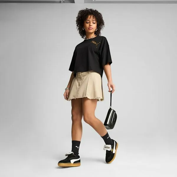 Puma TShirts and Tops LEO LUXE 039s Oversized Short Tee Puma Black 8211 Women Puma TShirts and Tops LEO LUXE 039s Oversized Short Tee Puma Black 8211 Women