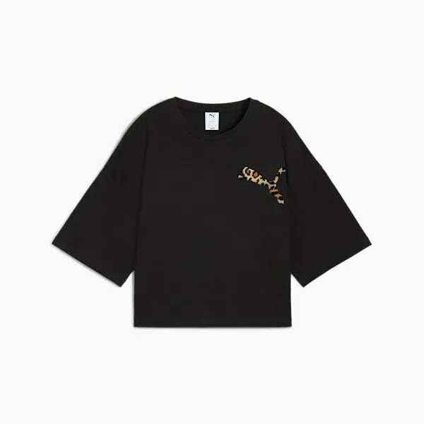 Puma TShirts and Tops LEO LUXE 039s Oversized Short Tee Puma Black 8211 Women Puma TShirts and Tops LEO LUXE 039s Oversized Short Tee Puma Black 8211 Women