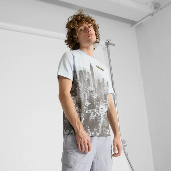Puma TShirts and Tops NYC Flagship Skyline 039s Tee Icy Blue 8211 Men