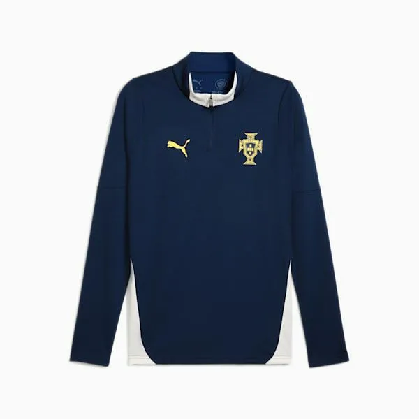 Puma TShirts and Tops Portugal 039s QuarterZip Training Top Persian Bluesugared Almond 8211 Men Puma TShirts and Tops Portugal 039s QuarterZip Training Top Persian Bluesugared Almond 8211 Men