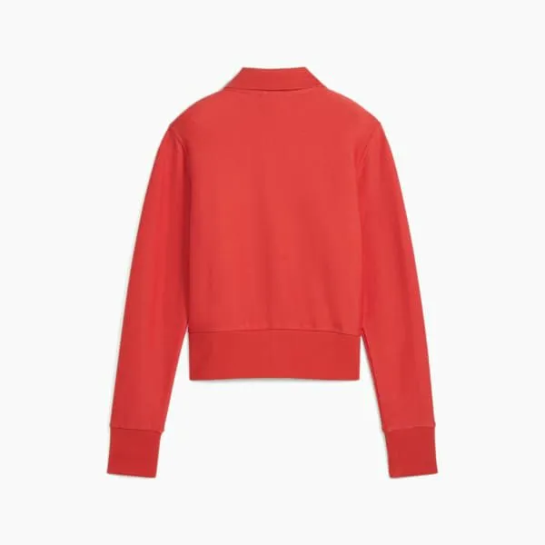 Puma TShirts and Tops Premium Essentials 039s Knitted Cardigan Red Fire 8211 Women