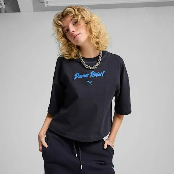 Puma TShirts and Tops Premium Essentials 039s Oversized Graphic Tee New Navy 8211 Women Puma TShirts and Tops Premium Essentials 039s Oversized Graphic Tee New Navy 8211 Women
