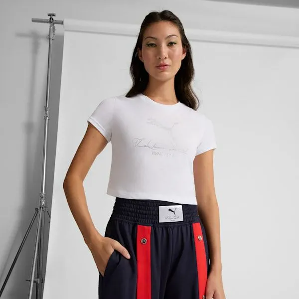 Puma TShirts and Tops PUMA X LAQUAN SMITH 039s Baby Tee Puma White 8211 Women