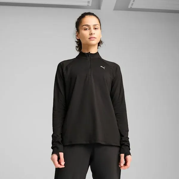 Puma TShirts and Tops RUN VELOCITY CLOUDSPUN 039s 14 Zip Puma Black 8211 Women Puma TShirts and Tops RUN VELOCITY CLOUDSPUN 039s 14 Zip Puma Black 8211 Women