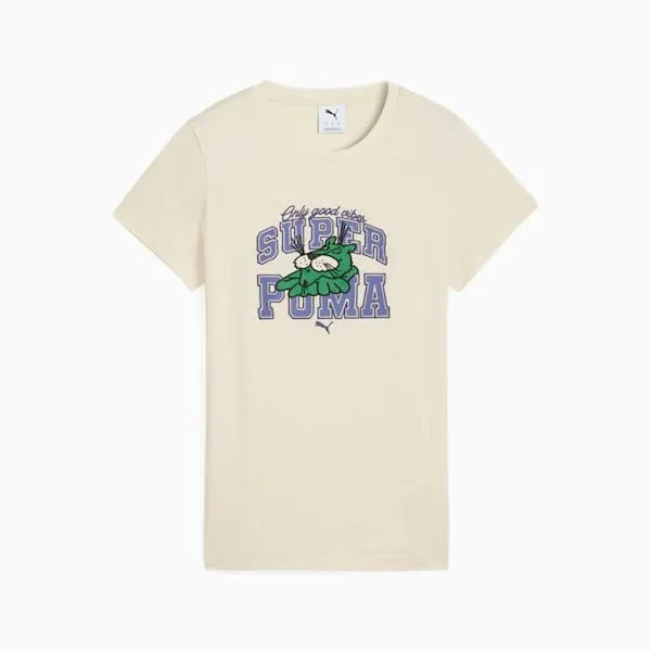 Puma TShirts and Tops SUPER PUMA GRAPHICS 039s Tee Alpine Snow 8211 Women