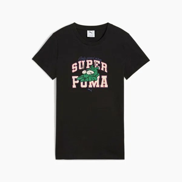 Puma TShirts and Tops SUPER PUMA GRAPHICS 039s Tee Puma Black 8211 Women