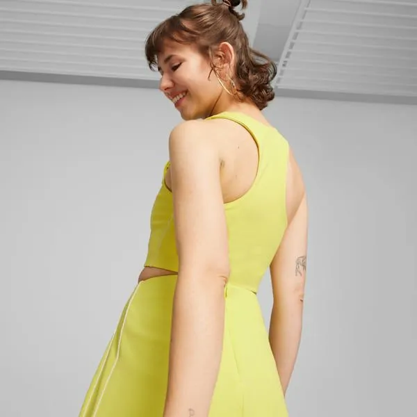 Puma TShirts and Tops T7 039s Crop Top Lime Sheen 8211 Women