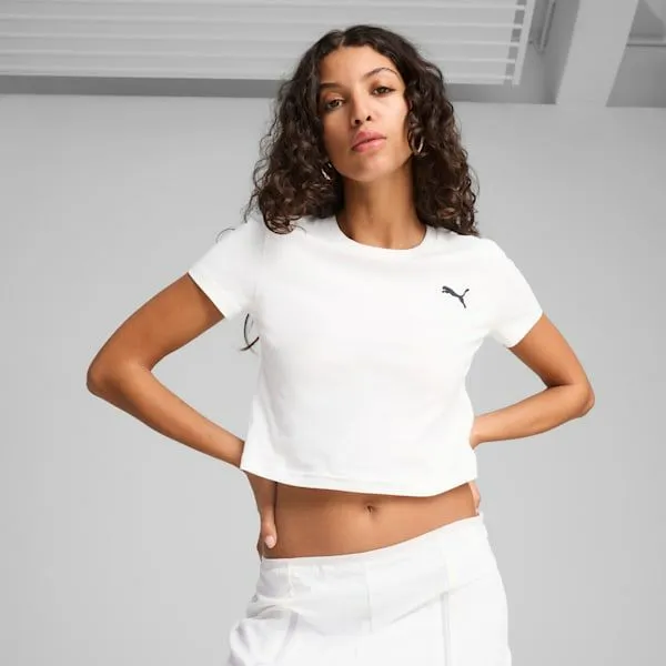 Puma TShirts and Tops Wardrobe Essentials 039s Baby Tee Puma White 8211 Women Puma TShirts and Tops Wardrobe Essentials 039s Baby Tee Puma White 8211 Women