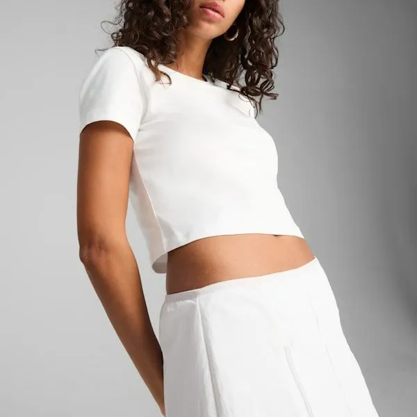 Puma TShirts and Tops Wardrobe Essentials 039s Baby Tee Puma White 8211 Women Puma TShirts and Tops Wardrobe Essentials 039s Baby Tee Puma White 8211 Women