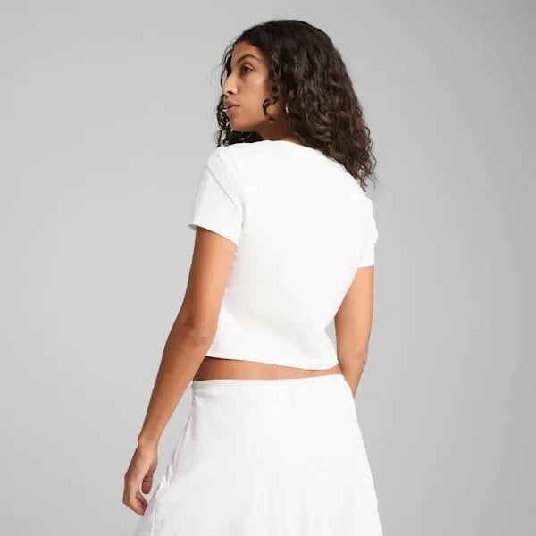 Puma TShirts and Tops Wardrobe Essentials 039s Baby Tee Puma White 8211 Women Puma TShirts and Tops Wardrobe Essentials 039s Baby Tee Puma White 8211 Women