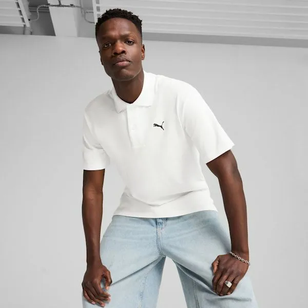 Puma TShirts and Tops WARDROBE ESSENTIALS 039s Pique Relaxed Polo Puma White 8211 Men Puma TShirts and Tops WARDROBE ESSENTIALS 039s Pique Relaxed Polo Puma White 8211 Men