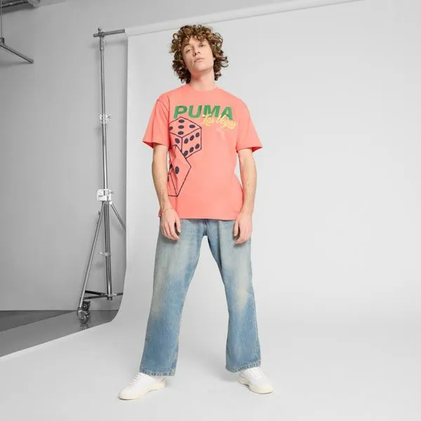 Puma TShirts and Tops Wardrobe Essentials Las Vegas 039s Graphic Tee Peach Frost 8211 Men Puma TShirts and Tops Wardrobe Essentials Las Vegas 039s Graphic Tee Peach Frost 8211 Men