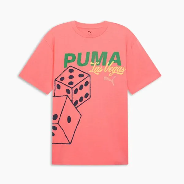 Puma TShirts and Tops Wardrobe Essentials Las Vegas 039s Graphic Tee Peach Frost 8211 Men Puma TShirts and Tops Wardrobe Essentials Las Vegas 039s Graphic Tee Peach Frost 8211 Men