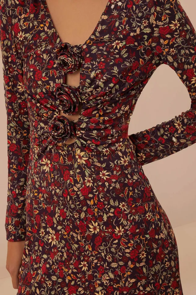 Purple Chelsea Garden Flowers Knot Maxi Dress Women FARM Rio Maxi Dresses Purple Chelsea Garden Flowers Knot Maxi Dress Women FARM Rio Maxi Dresses