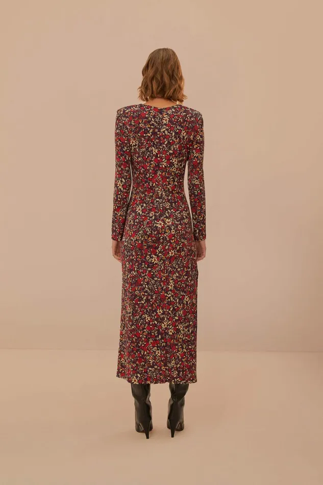 Purple Chelsea Garden Flowers Knot Maxi Dress Women FARM Rio Maxi Dresses Purple Chelsea Garden Flowers Knot Maxi Dress Women FARM Rio Maxi Dresses