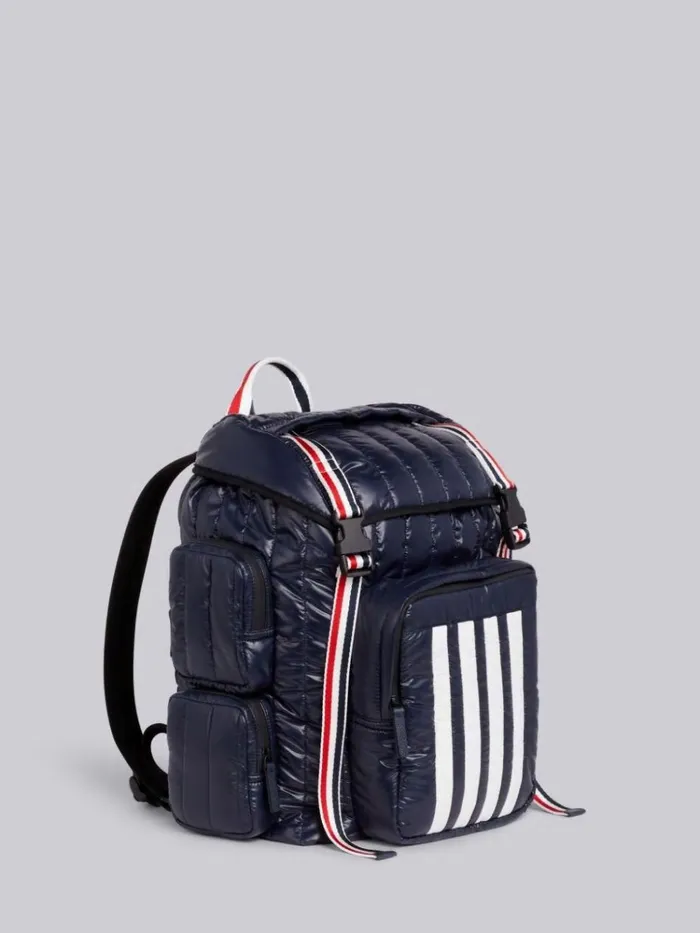 Quilted Ripstop Tricolor Webbing Handles 4bar Backpack Navy WomenMen Thom Browne Backpacks and Bumbags Quilted Ripstop Tricolor Webbing Handles 4bar Backpack Navy WomenMen Thom Browne Backpacks and Bumbags