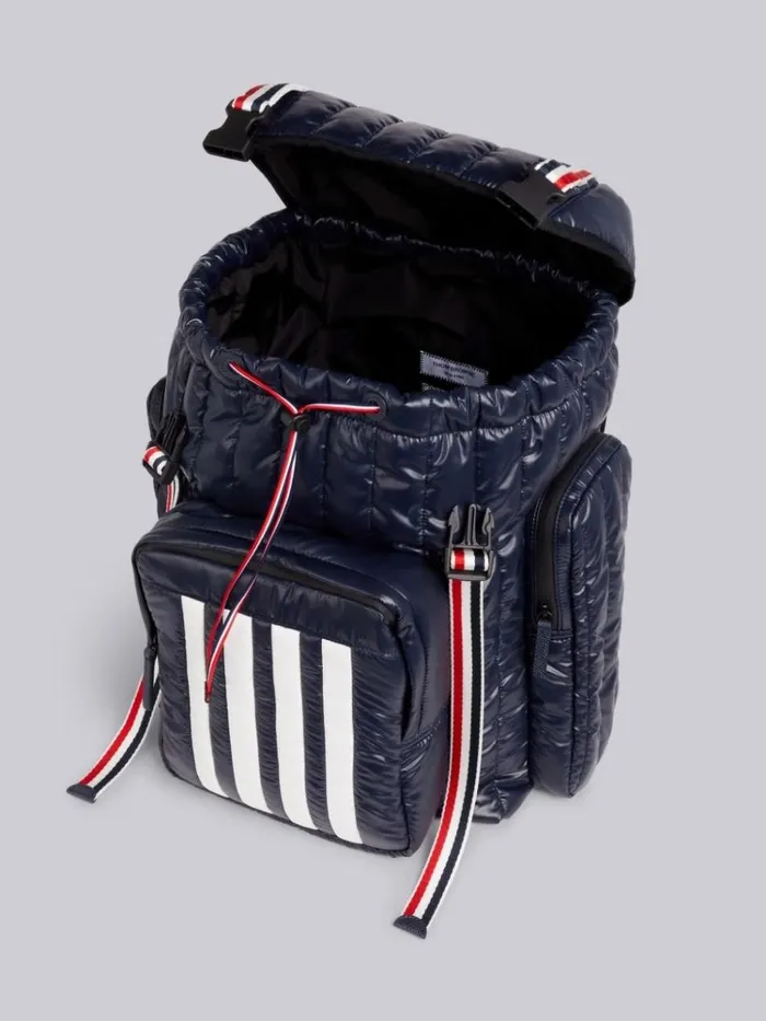 Quilted Ripstop Tricolor Webbing Handles 4bar Backpack Navy WomenMen Thom Browne Backpacks and Bumbags Quilted Ripstop Tricolor Webbing Handles 4bar Backpack Navy WomenMen Thom Browne Backpacks and Bumbags