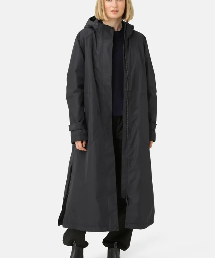 Rainwear Ilse Jacobsen Raincoats Eco Finished Long Raincoat 8211 Dark Indigo