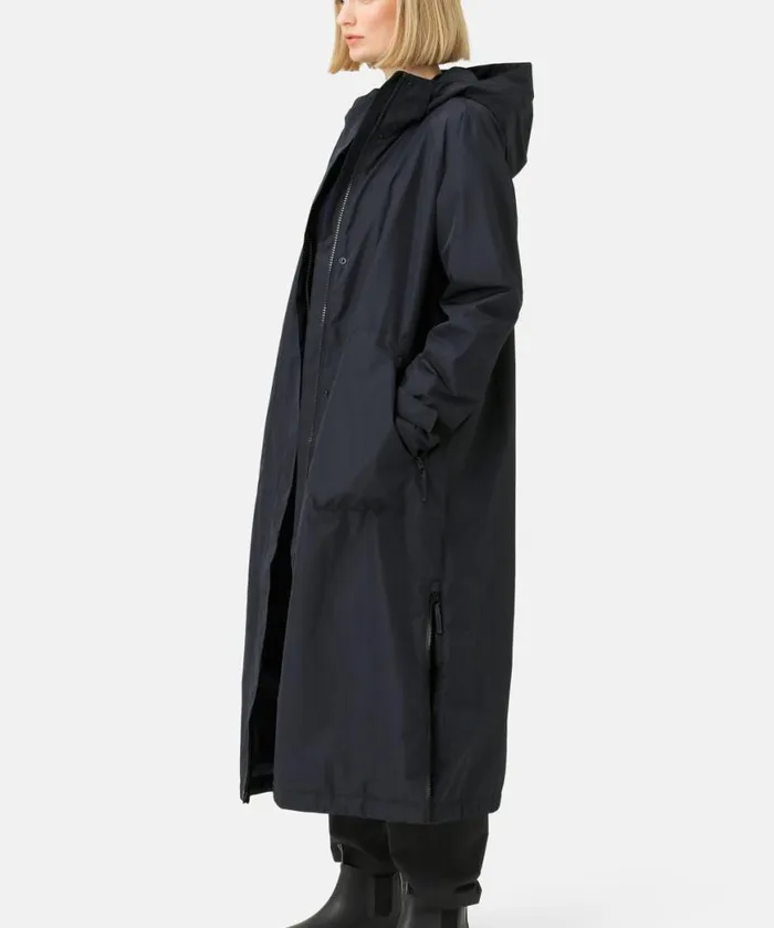 Rainwear Ilse Jacobsen Raincoats Eco Finished Long Raincoat 8211 Dark Indigo