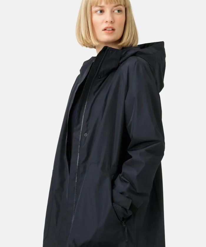 Rainwear Ilse Jacobsen Raincoats Eco Finished Long Raincoat 8211 Dark Indigo