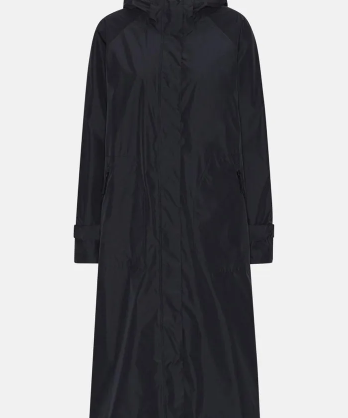 Rainwear Ilse Jacobsen Raincoats Eco Finished Long Raincoat 8211 Dark Indigo