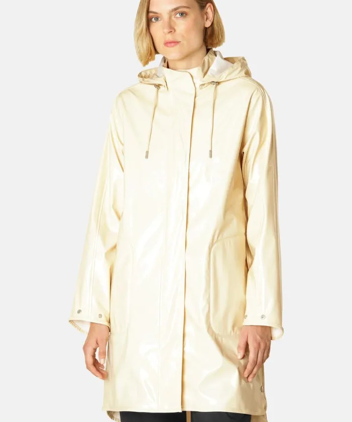 Rainwear Ilse Jacobsen Raincoats Long Raincoat 8211 Bleached Sand