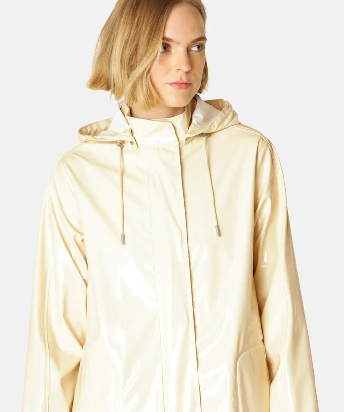 Rainwear Ilse Jacobsen Raincoats Long Raincoat 8211 Bleached Sand