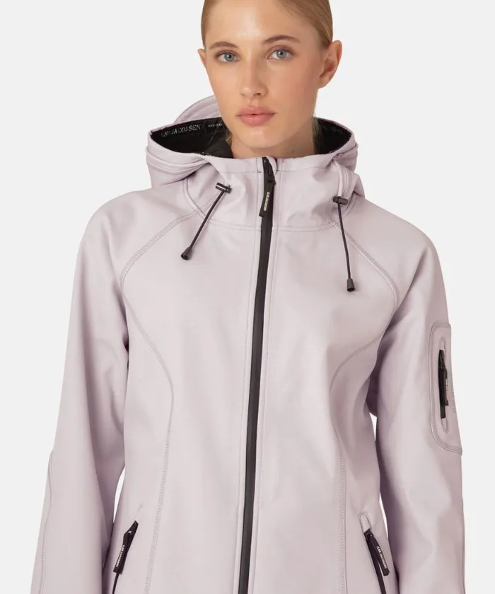 Rainwear Ilse Jacobsen Raincoats Long Soft Shell Raincoat 8211 Concrete