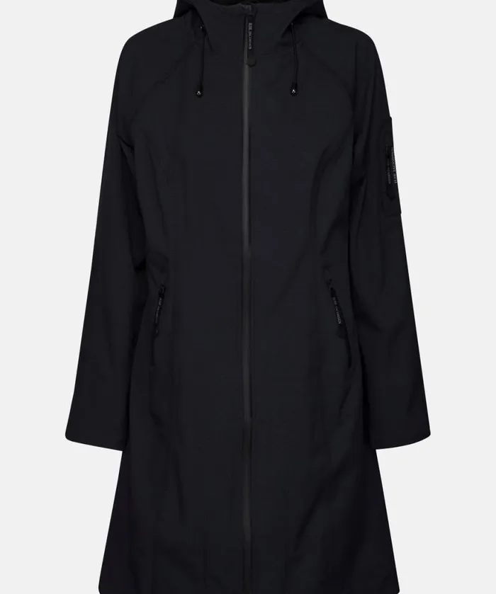 Rainwear Ilse Jacobsen Raincoats Long Soft Shell Raincoat 8211 Dark Indigo