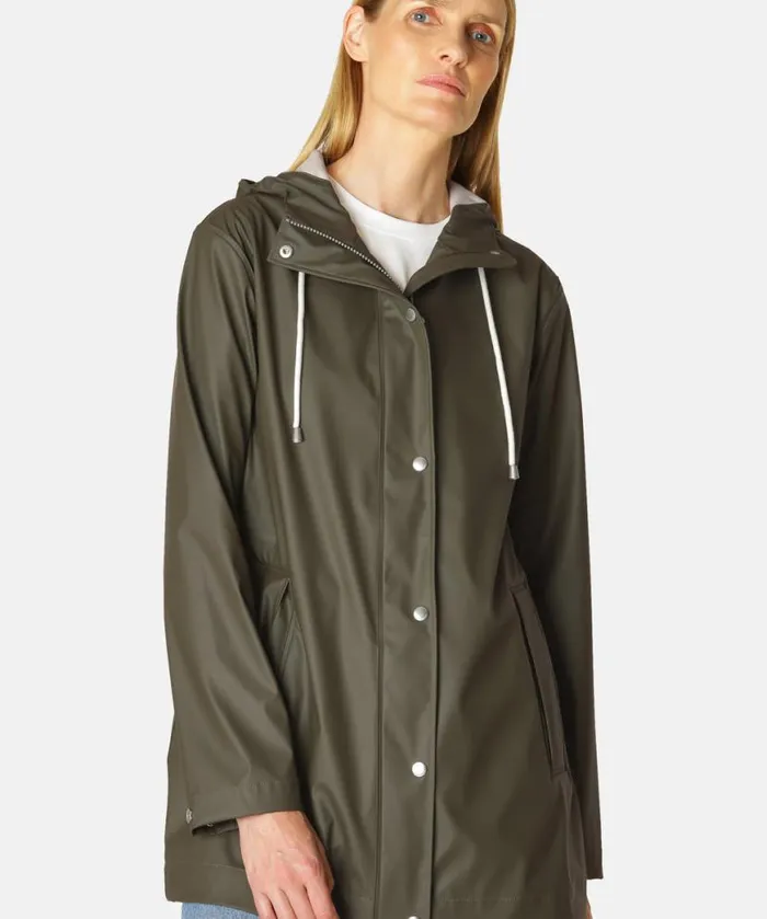 Rainwear Ilse Jacobsen Raincoats Short Rain Jacket 8211 Army Rainwear Ilse Jacobsen Raincoats Short Rain Jacket 8211 Army