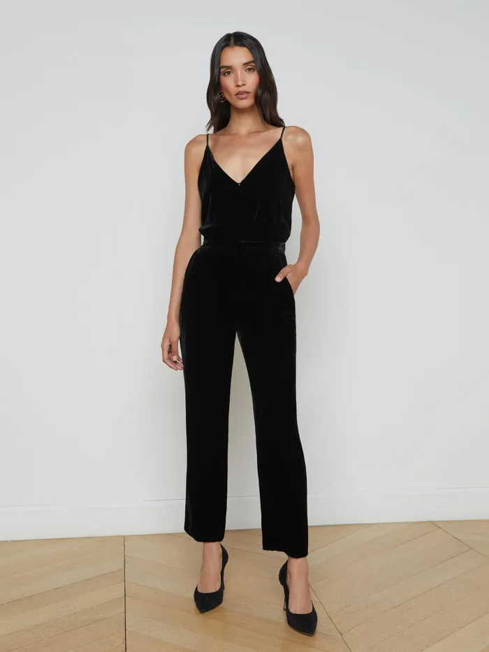 Rebel Velvet Trouser Black Women L039Agence Pants