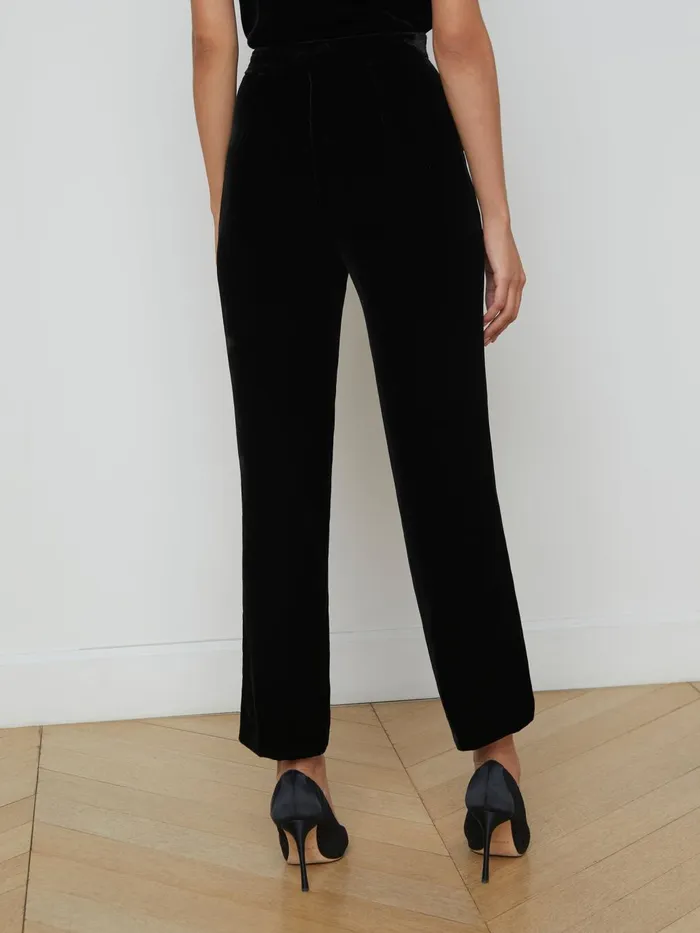 Rebel Velvet Trouser Black Women L039Agence Pants Rebel Velvet Trouser Black Women L039Agence Pants