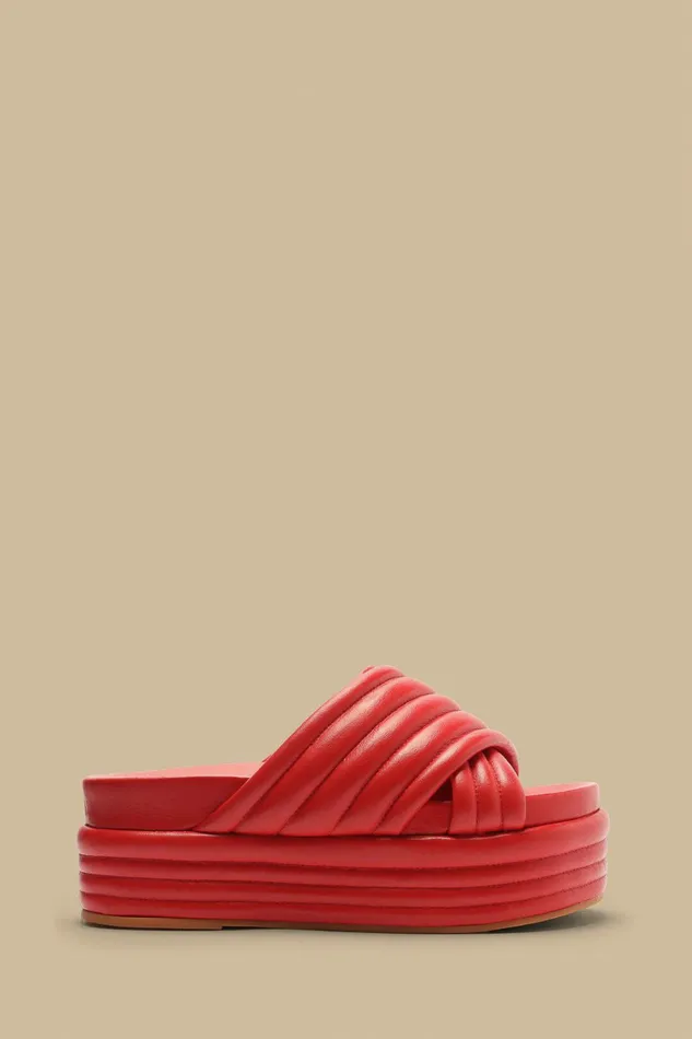 Red Puff Platform Sandal Women FARM Rio Sandals