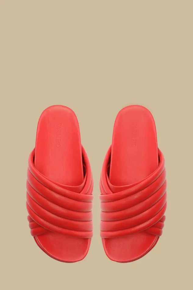 Red Puff Platform Sandal Women FARM Rio Sandals