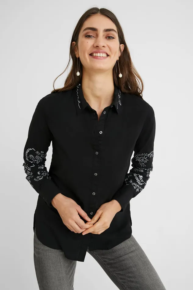 Regular Cotton Shirt Women Desigual Tops and Shirts