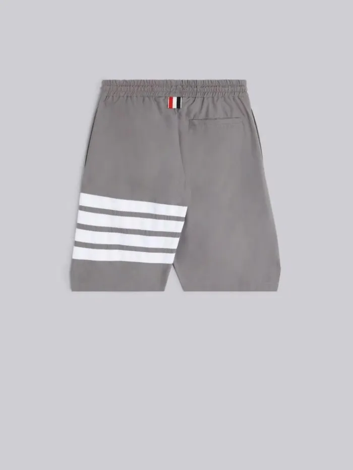 Ripstop 4bar Drawstring Short Medium Grey GirlsBoys Thom Browne Sweats And Tshirt