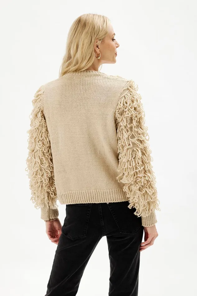 RITZ CARDIGAN 16271 191 Sand 191 Women IN FRONT CARDIGANS KNITS