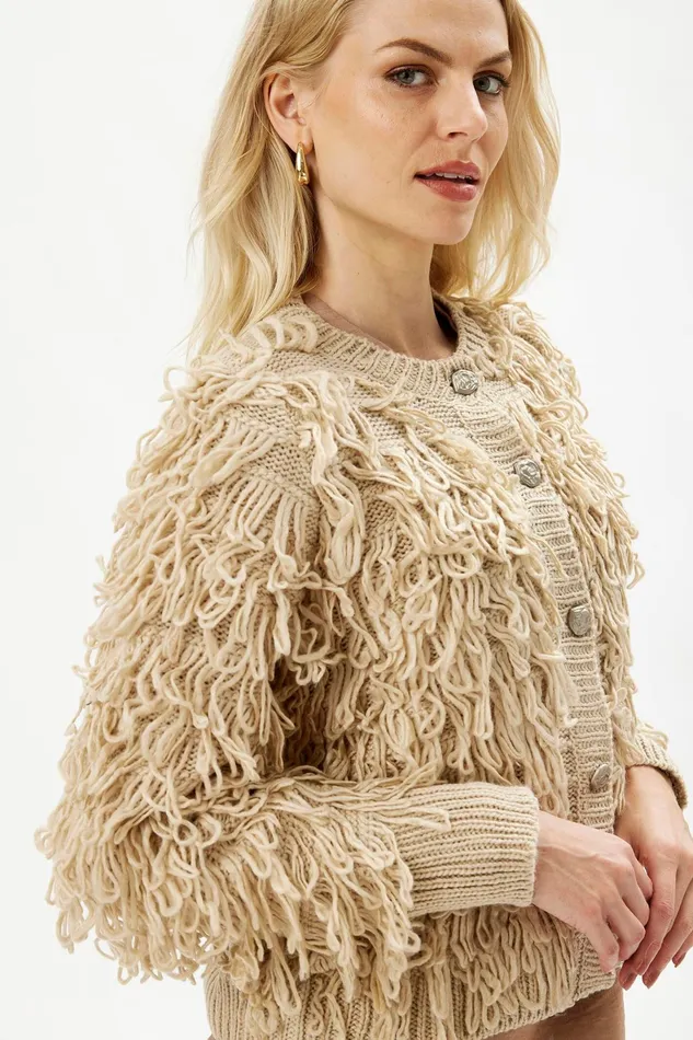 RITZ CARDIGAN 16271 191 Sand 191 Women IN FRONT CARDIGANS KNITS
