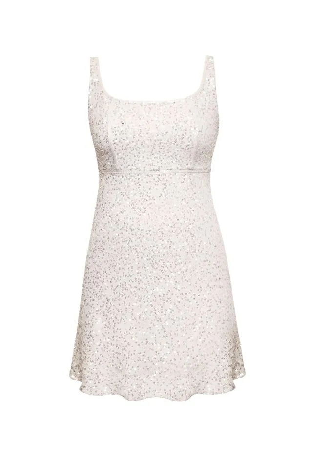 Ronan Squiggle Sequin Ivory Women RIXO Bridal Ronan Squiggle Sequin Ivory Women RIXO Bridal