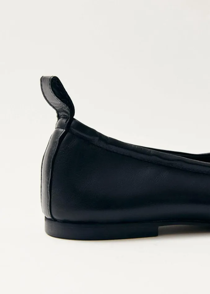 Rosalind Black Leather Ballet Flats Women ALOHAS Ballet Flats