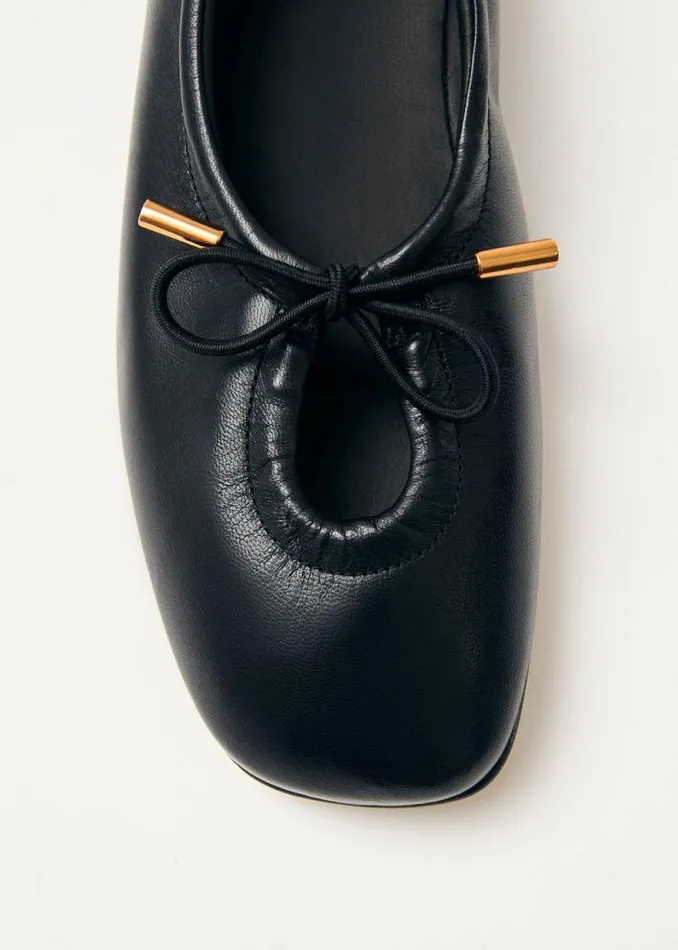 Rosalind Black Leather Ballet Flats Women ALOHAS Ballet Flats
