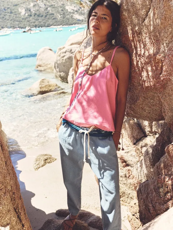 Rose Pink Tara Top Tops XRENA Women Rose Pink Tara Top Tops XRENA Women