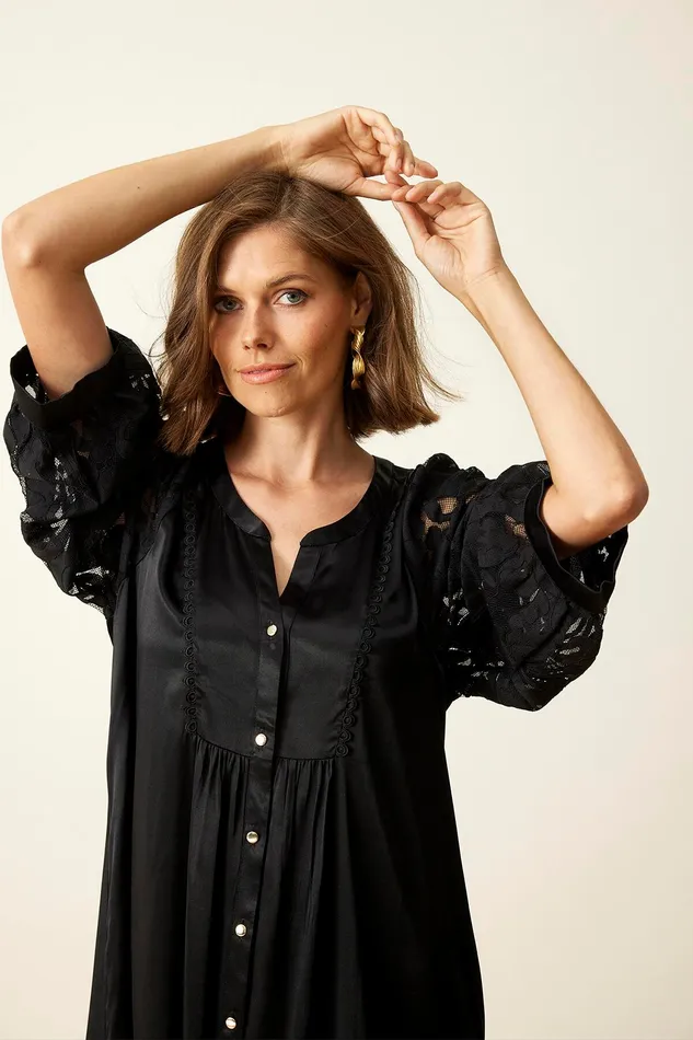 ROZA DRESS 15967 999 Black 999 Women IN FRONT DRESSES