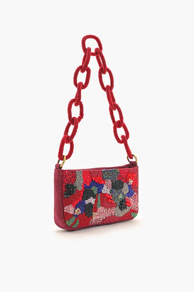 Ruby Glamour Beaded Shoulder Bag Ruby Glamour Beaded Shoulder Bag