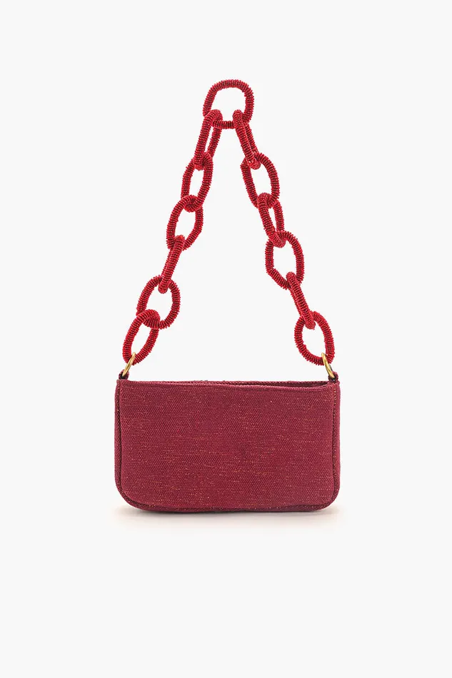 Ruby Glamour Beaded Shoulder Bag Ruby Glamour Beaded Shoulder Bag