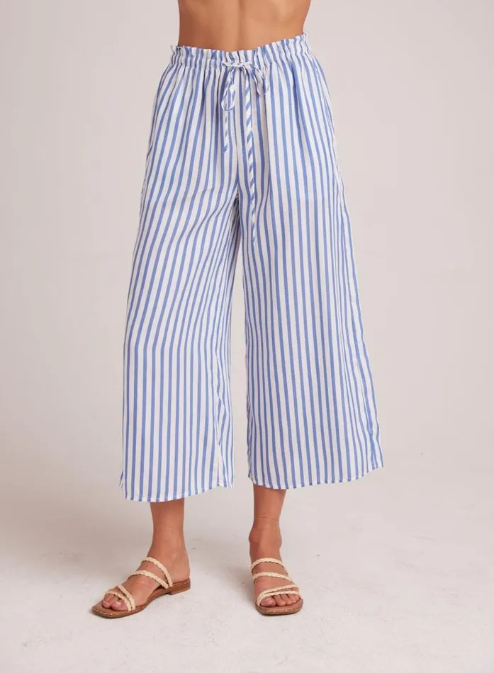 Ruffle Waist Wide Leg Crop 8211 Bahia Breeze Stripe Women Bella Dahl Pants