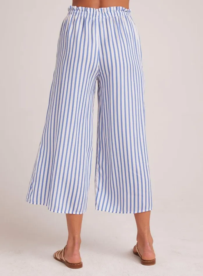 Ruffle Waist Wide Leg Crop 8211 Bahia Breeze Stripe Women Bella Dahl Pants Ruffle Waist Wide Leg Crop 8211 Bahia Breeze Stripe Women Bella Dahl Pants